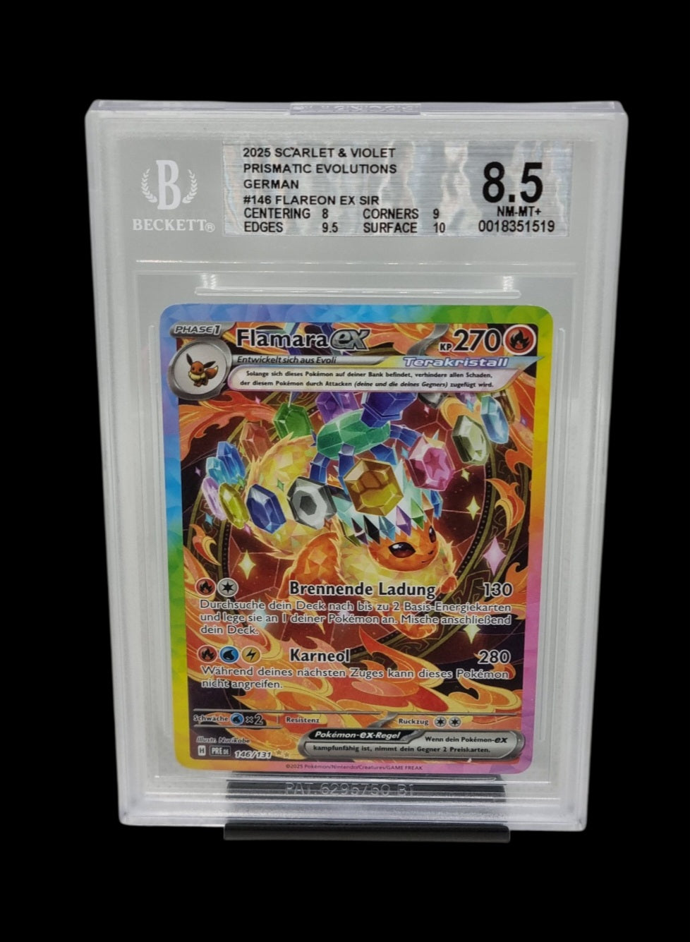 Pokemon - Flamara EX #146/131 - BGS 8.5 [DE]